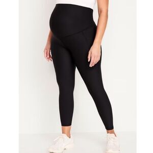 Old Navy Maternity PowerSoft 7/8 Leggings XS New in Package Full Panel Black
